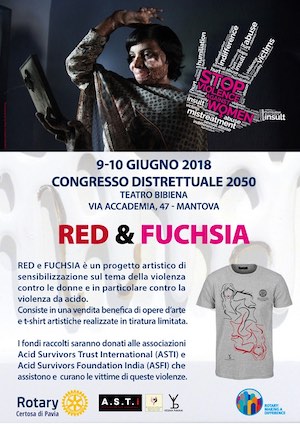 Risultati immagini per Vesna Pavan presenta le nuove t-shirt del progetto Red&Fuchsia (Mantova 9,10 giugno 2018)