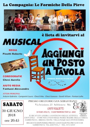 musical Aggiungi un posto a tavola Sabbioneta Mantova 2018