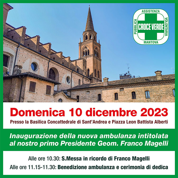 Inaugurazione ambulanza Croce Verde Mantova Franco Magelli 10/12/2023