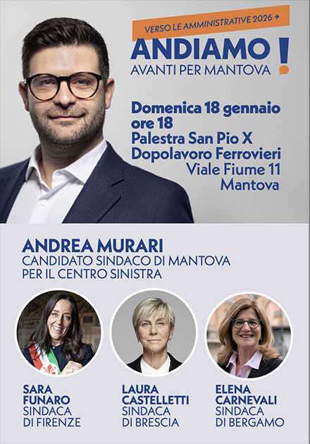 Andrea Murari candidato sindaco Mantova 2026