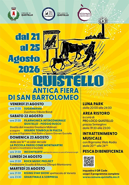 Antica Fiera di San Bartolomeo 2026 Quistello (MN)