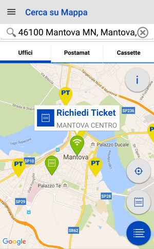 App Ufficio Postale Mantova ticket online