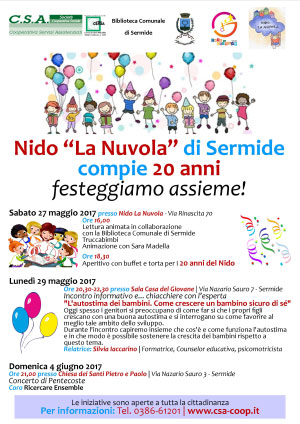 Asilo Nido La Nuvola Sermide (MN) 20 anni