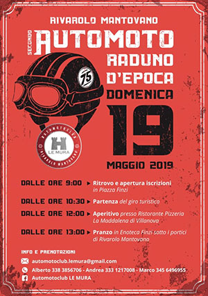 Auto moto raduno d'epoca Rivarolo Mantovano 2019