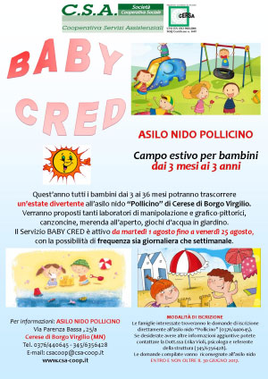 Baby Cred 2017 asilo nido Pollicino Cerese Mantova