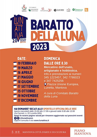 mercatino Baratto della Luna 2023 Lunetta (Mantova)