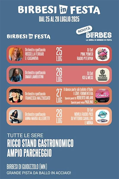 Festa Birbesi di Guidizzolo (MN) 2025