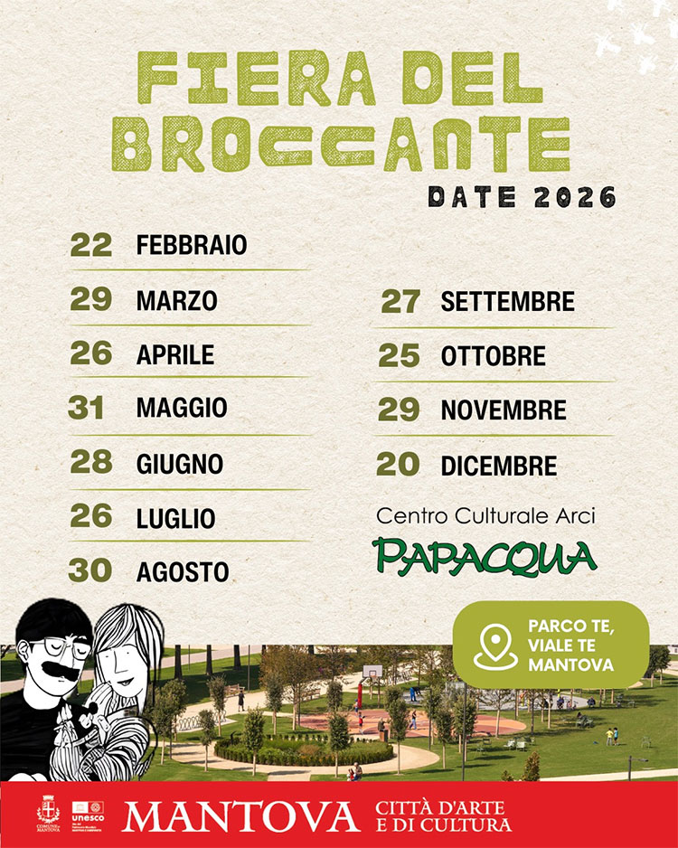 calendario date Fiera del Broccante 2026 Mantova