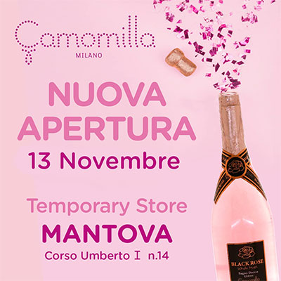 Temporary Store Camomilla Milano a Mantova in Corso Umberto I