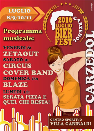 Festa della Birra Carzedol 2016 Villa Garibaldi di Roncoferraro MN