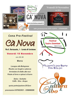 Cena Festival Dialetto e Cucina 10/11/2017 Levata (MN)