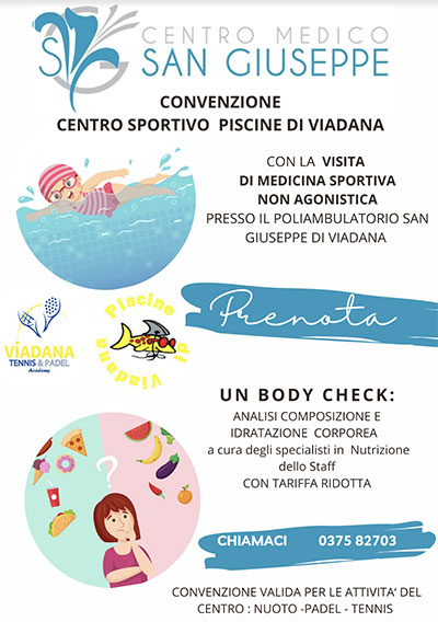 convenzione Poliambulatorio San Giuseppe - Centro sportivo Piscine di Viadana (MN)