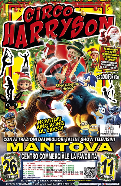 Circo Harryson senza animali Mantova 2025 2026