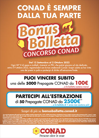 Conad Mantova bonus bolletta 2022