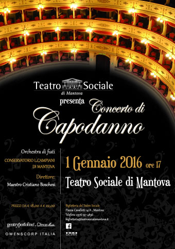 Concerto Capodanno 2016 Mantova Teatro Sociale