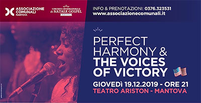 Concerto gospel Perfect Harmony & The Voices of Victory Mantova Natale 2019