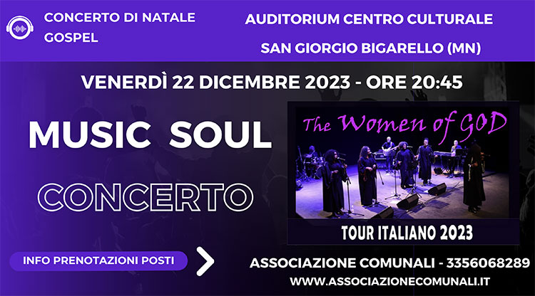 Concerto Natale 2023 The Women of GOD San Giorgio Bigarello (Mantova)