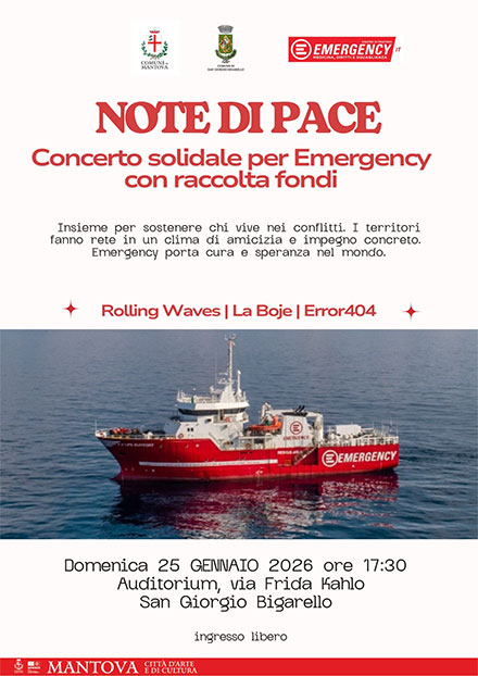 Concerto note di pace a San Giorgio Bigarello (MN) 25/1/2026