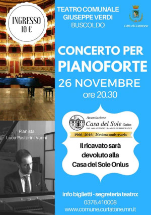 Concerto pianoforte Teatro Comunale Giuseppe Verdi di Buscoldo (MN) Luca Pastorini Varini