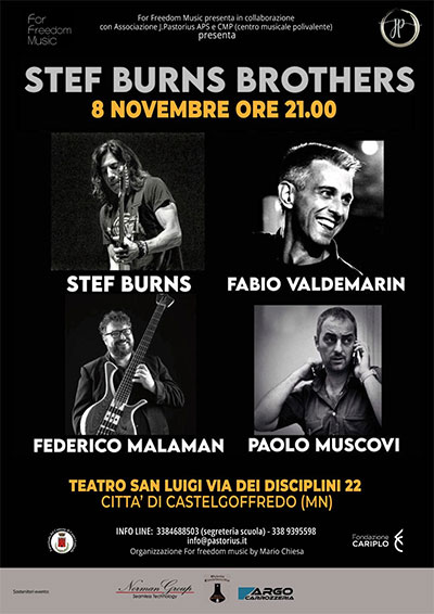 Concerto Stef Burns Brothers Castel Goffredo (MN) 2025