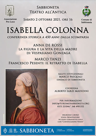 conferenza Isabella Colonna Sabbioneta (Mantova) 2021