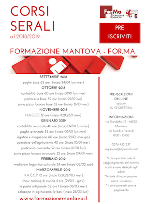 For.Ma corsi di Formazione Mantova 2018 2019