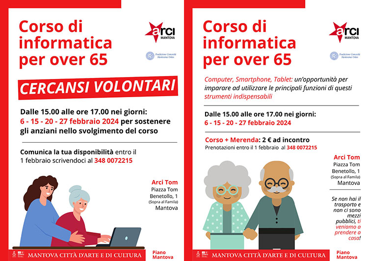 corso di informatica over 65 Mantova 2024