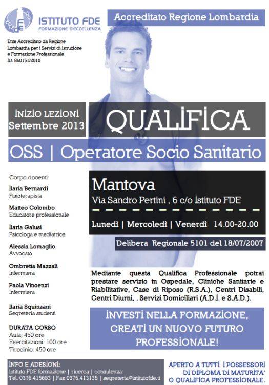 Corso OSS Mantova Istituto FDE