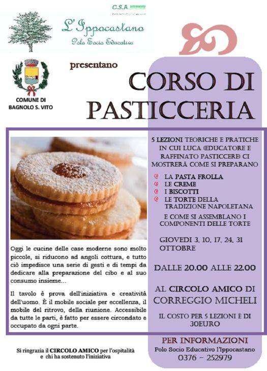 Corso di Pasticceria a Bagnolo San Vito (Mantova)