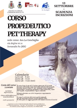 Corso propedeutico di Pet Therapy 2018 Serravalle Po Mantova
