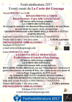 Eventi La Corte dei Gonzaga Mantova Festivaletteratura 2017