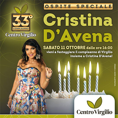 Cristina D'Avena Centro Commerciale Virgilio Mantova 11/10/2025