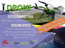 Droni corso fotogrammetria Mantova 2019
