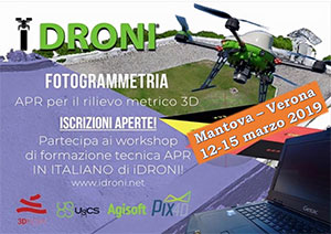 Droni corso fotogrammetria Mantova 2019