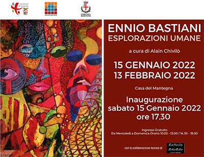 Mostra Ennio Bastiani Esplorazioni Umane Mantova Casa del Mantegna 2022