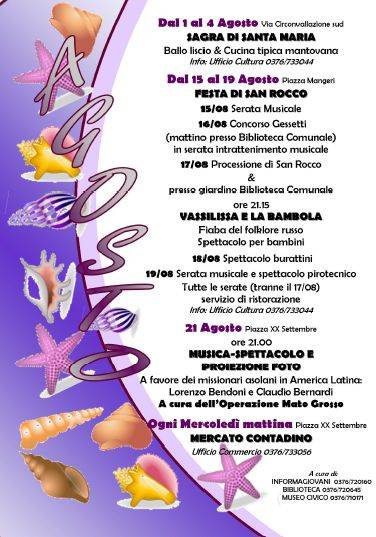 Eventi agosto Asola