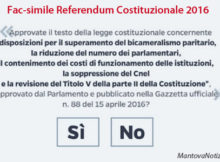 Esempio fac simile scheda referendum costituzionale 2016