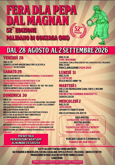 Fera dla Pepa dal Magnan 2026 Palidano di Gonzaga (MN)