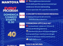 programma festa 40 anni Bowling Mantova 2024