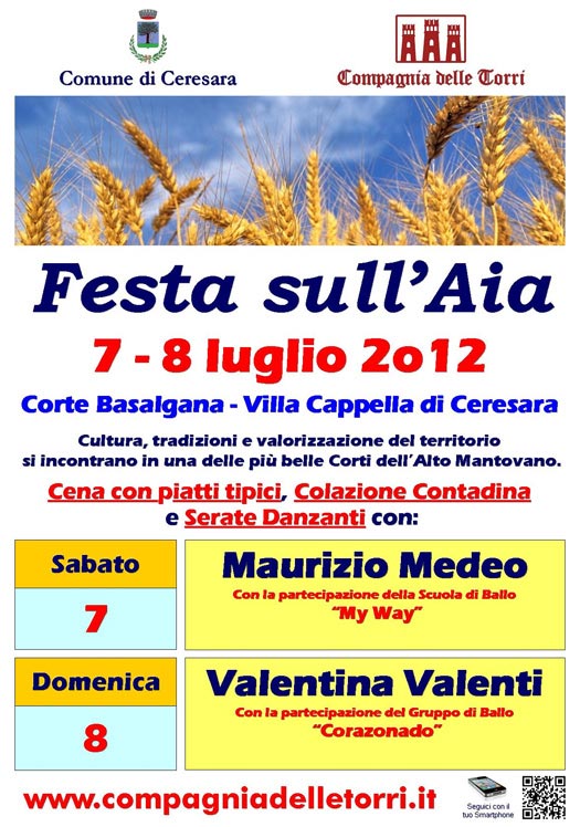 Festa sull'Aia 2012 Ceresara (Mantova), locandina programma