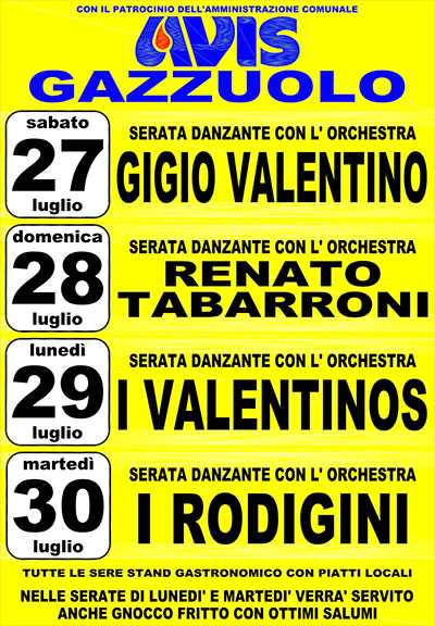 Festa Avis Gazzuolo 2019