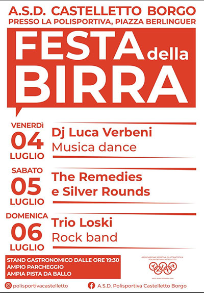 Festa della birra 2025 Castelletto Borgo (MN)
