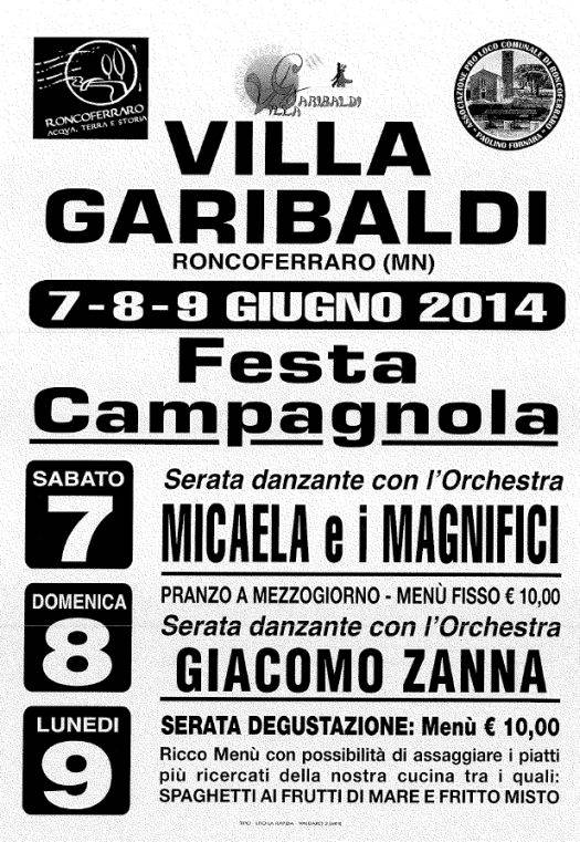 Festa Campagnola 2014 a Villa Garibaldi di Roncoferraro (MN)