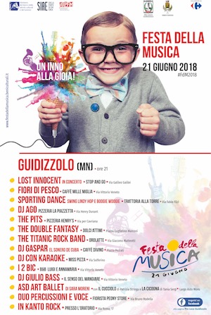 programma Festa della Musica 2018 Guidizzolo Mantova