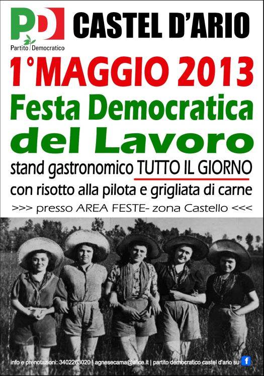 Festa Democratica del Lavoro 2013 Castel d'Ario (Mantova)