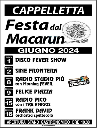 Festa dal Macarun 2024 a Cappelletta (MN)