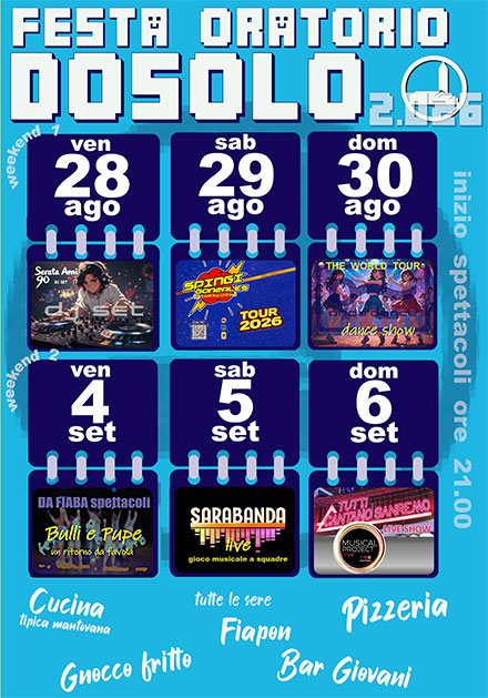 Festa Oratorio Dosolo (MN) 2026