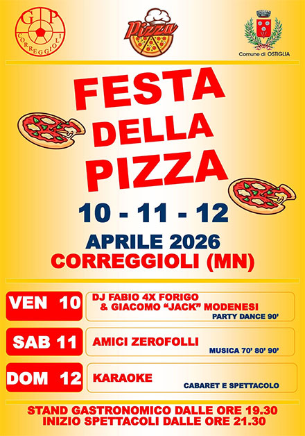 Festa della pizza 2026 Correggioli di Ostiglia (MN)