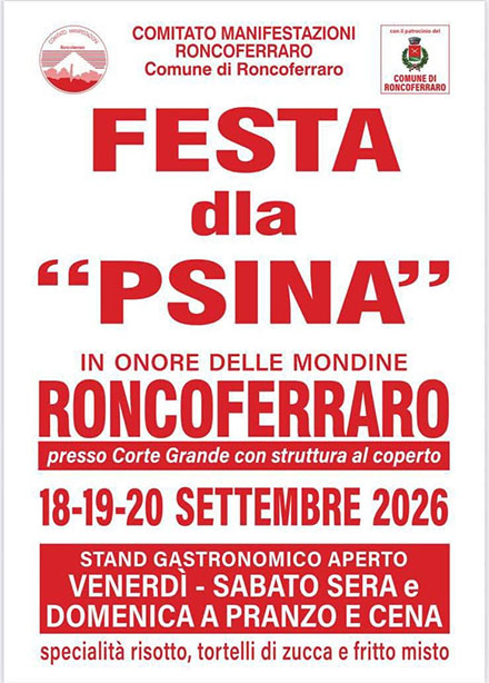 Festa dla psina Roncoferraro (MN) 2026