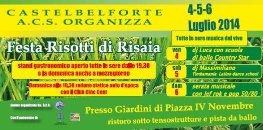 Festa Risotti di Risaia 2014 Castelbelforte (Mantova)